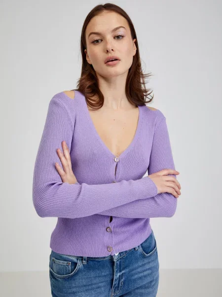 Cardigan Orsay violet