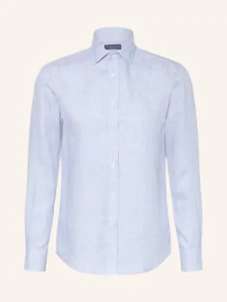 Ralph Lauren Purple Label Lněná Košile Regular Fit tmavě modrá