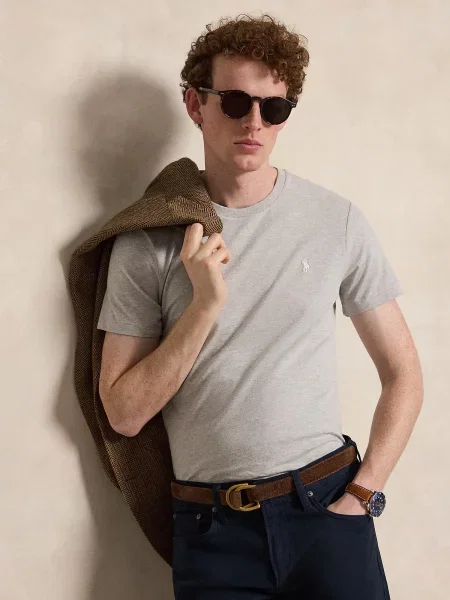 Polo Ralph Lauren Tričko melírovaná sivá