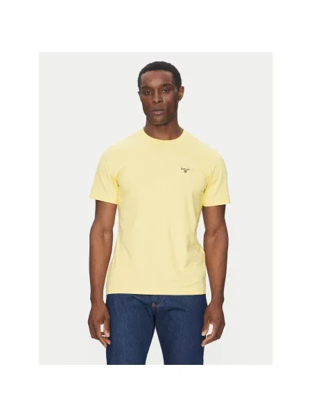 Barbour T-shirt Essential Sports Tailored Fit žuta