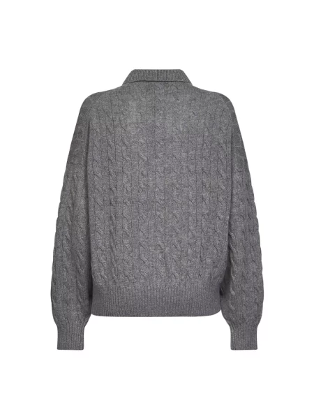 Sweter o kroju loose fit z mieszanki wełny z domieszką kaszmiru Polo Ralph Lauren szary
