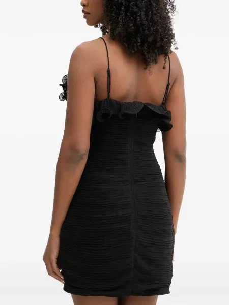 Rochie mini Guess cu volane negru