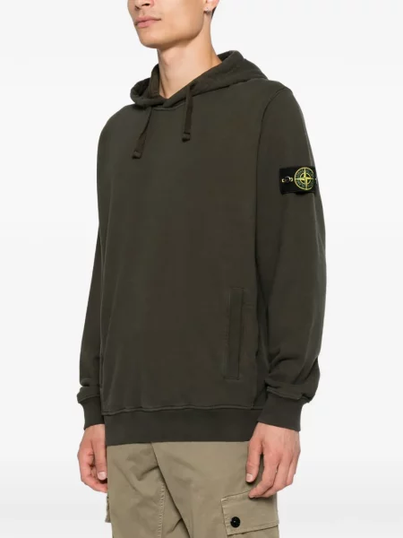 Hanorac cu glugă Stone Island cu strasuri maro