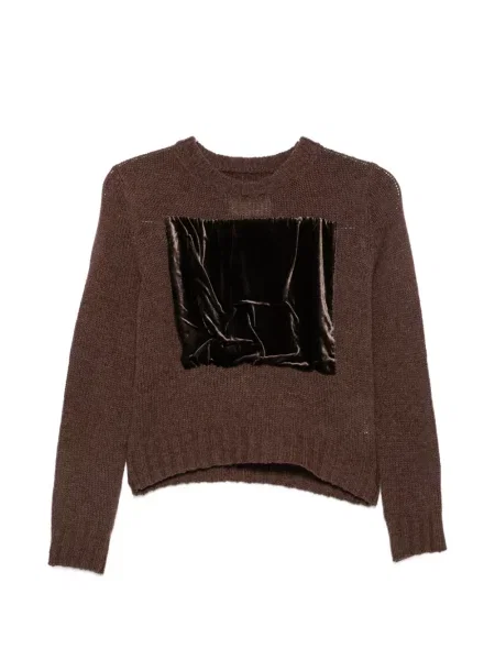 Pulover Maison Margiela de catifea maro