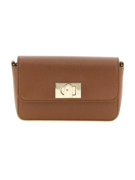 Torebka crossbody Furla skórzana brązowa