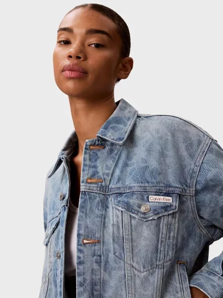 Джинсова куртка Calvin Klein Jeans блакитна