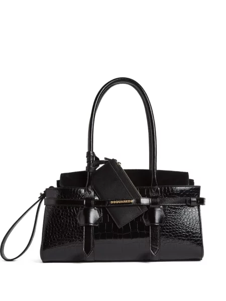 Geanta de piele Dsquared2 din piele negru