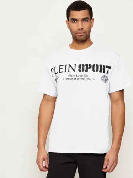 Plein Sport Tricou Chest Logo alb