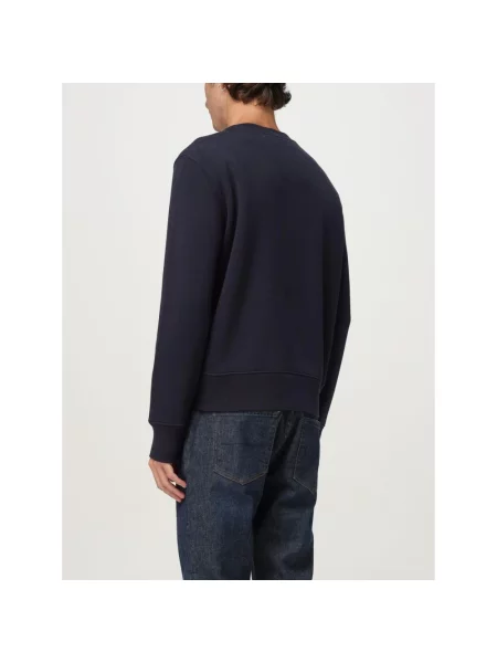 Haftowana bluza nierozpinana Autry z dekoltem w kształcie litery U niebieska