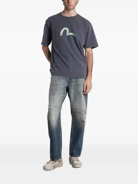 Tricou Evisu cu imagine gri