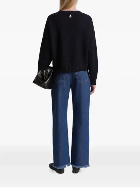 Pulover Alberta Ferretti cu model floral albastru