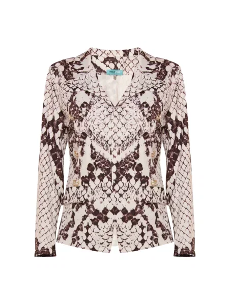 Wielobarwność marynarka Tooche w wężowy wzór