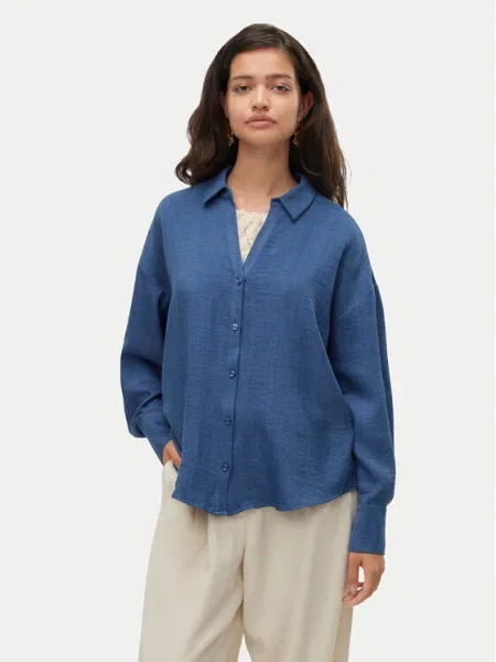 Vero Moda Cămașă Melaney Bleumarin albastru