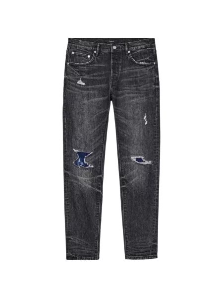 Blugi Purple Brand zdrențuiți negru