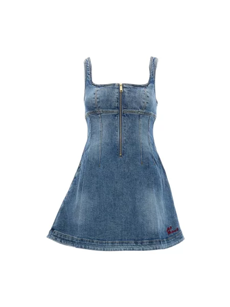 Mała mały sukienka jeansowa Self-portrait niebieska
