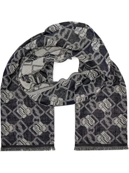 Marc Cain Șal cu adaos de lână gri