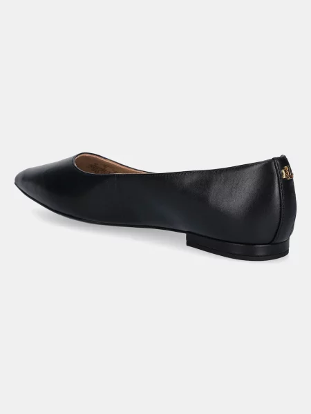 Kožené baleríny Lauren Ralph Lauren Londyn černá
