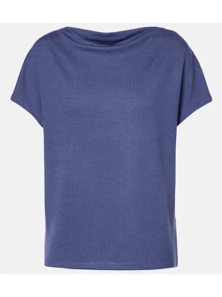 Tricou Vince drapate albastru