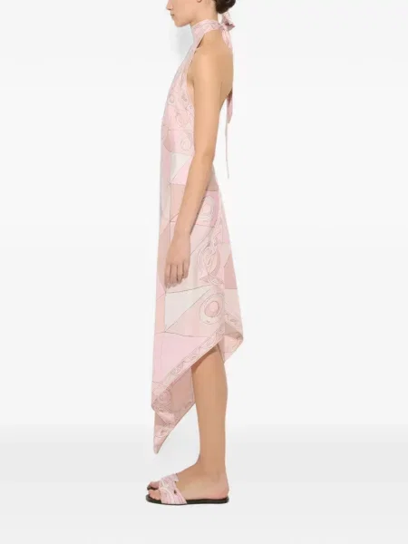 Rochie Pucci de mătase cu imagine roz