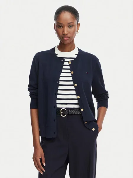 TOMMY HILFIGER Kardigán námornícka modrá
