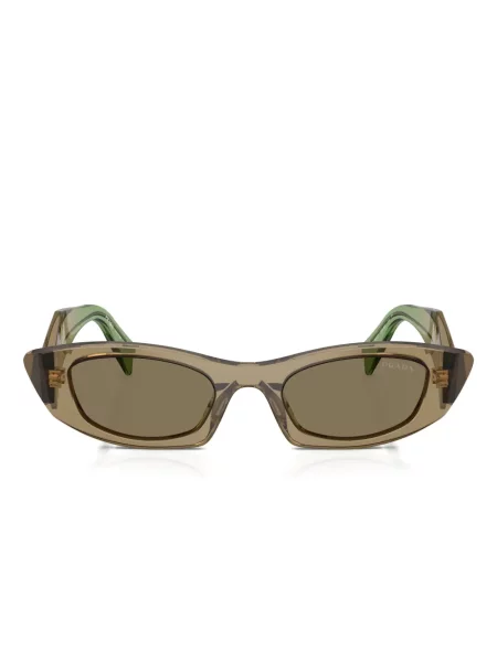 Ochelari de soare Prada Eyewear cu imprimeu geometric verde