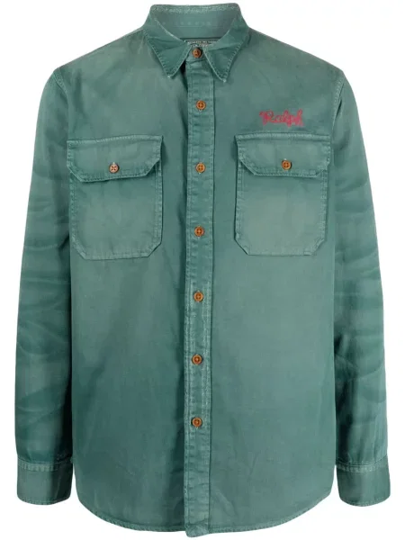 Dugo košulja Polo Ralph Lauren karirana s okruglim izrezom siva