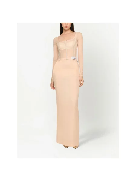 Top Dolce And Gabbana ze spandexu beżowy