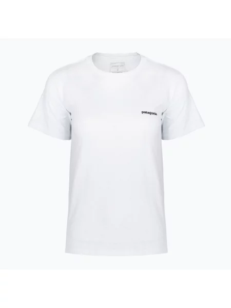 Tricou pentru femei Patagonia Logo Responsibili-Tee fiber white alb