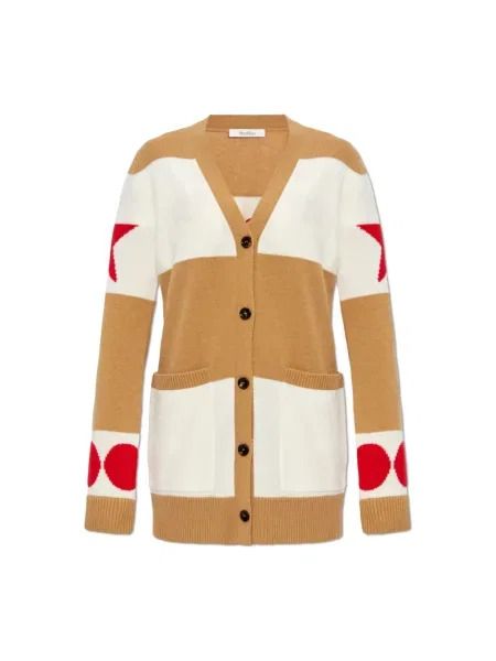 Kardigan Max Mara wełniany beżowy