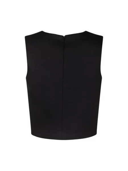 Top Max Mara z okrągłym dekoltem czarny