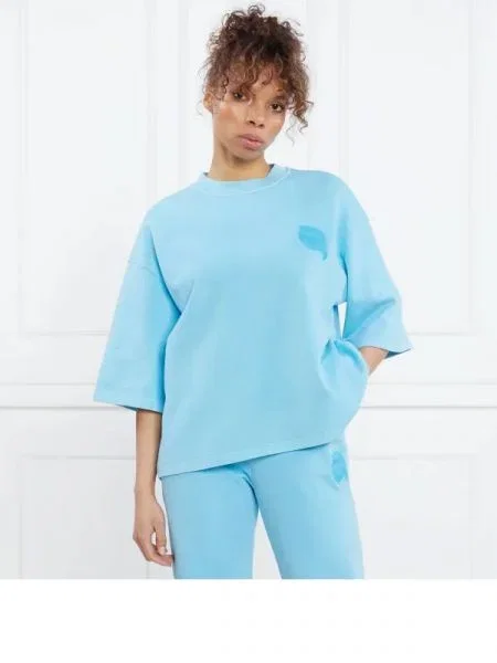 Karl Lagerfeld Hanorac ikonik tonal | Relaxed fit albastru