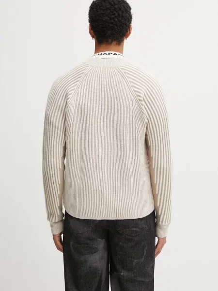 Filling Pieces kardigan z dodatkiem wełny Knit Cardigan beżowy