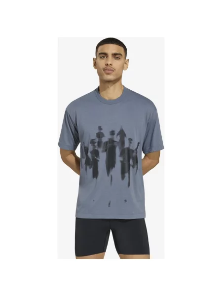 Koszulka z krótkim rękawem adidas Aspyre Running Graphic niebiesko XS szara