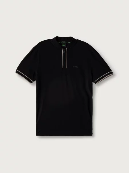 Tricou polo Boss Green negru