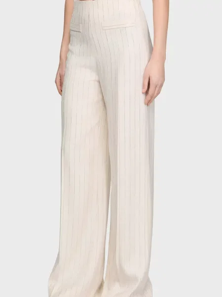 Брюки Sandro в полоску белые