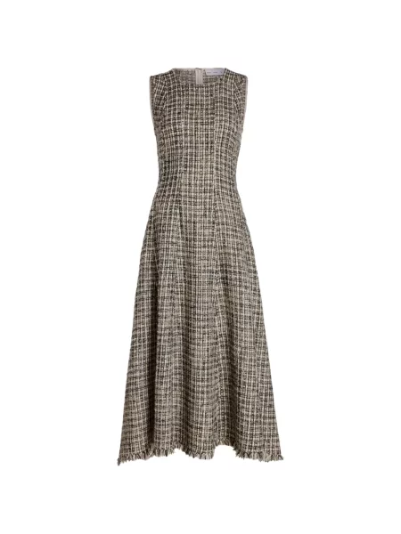 Rochie midi Proenza Schouler White Label din tweed alb