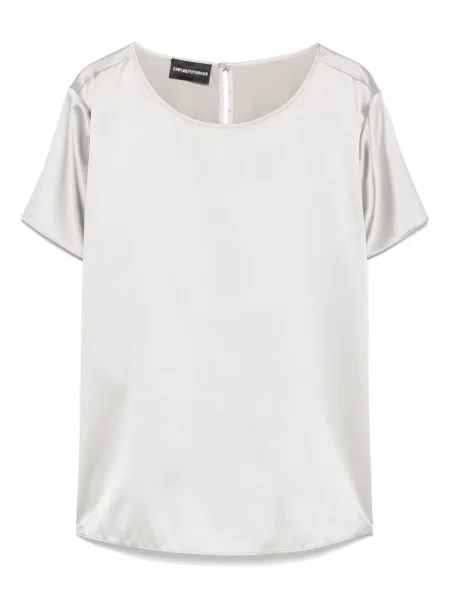 Top Emporio Armani din satin gri