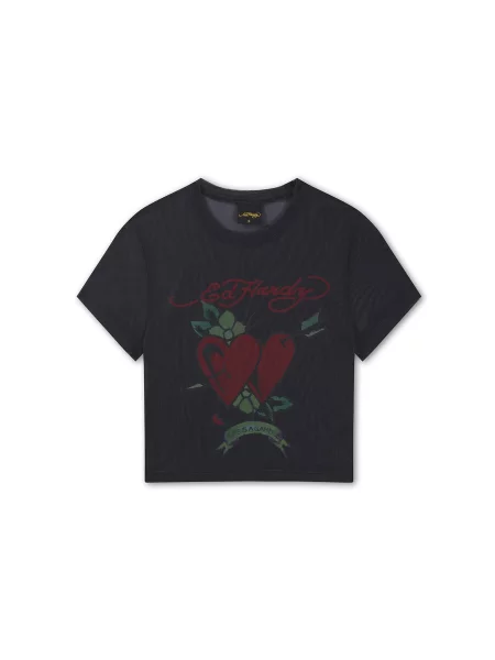 Ed Hardy Tricou Life Is A Gamble roșu negru