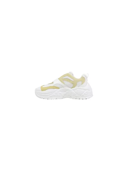 Sneakersy Armani Exchange z nadrukiem wsuwane żółte