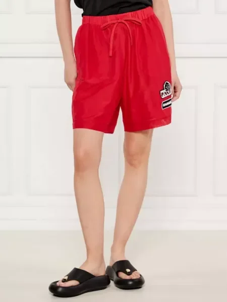 Pinko Rövidnadrág LEWIS | Relaxed fit selyem hozzáadásával piros