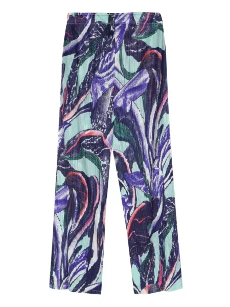 Plisované kalhoty Pleats Please Issey Miyake fialové