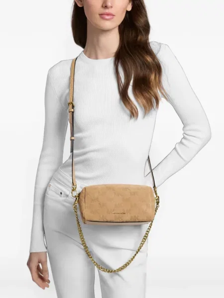 Szarvasbőr crossbody táska Michael Kors autogrammal