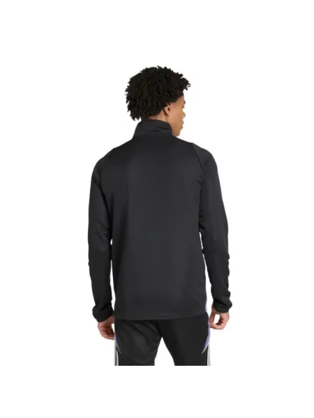 Bluza Adidas slim fit AEROREADY na piersi czarna