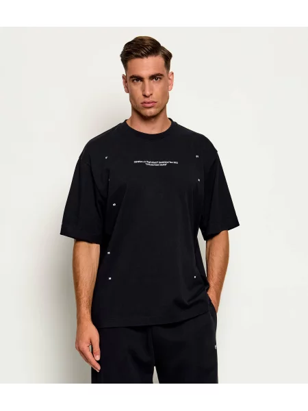 OFF-WHITE Tricou Chakra Arrow Skate | Oversize fit alb