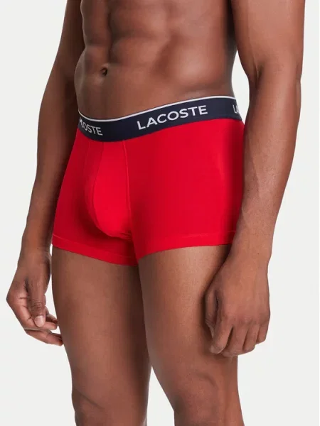 LACOSTE Boxerky námořnická modř / kobaltová modř bílá červená