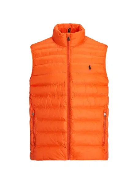 Matlasat tricou polo Polo Ralph Lauren cu decolteu rotund cu autograf roșu
