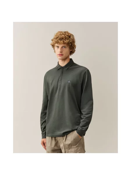 Koszulka polo C.p. Company ze stretchu szara
