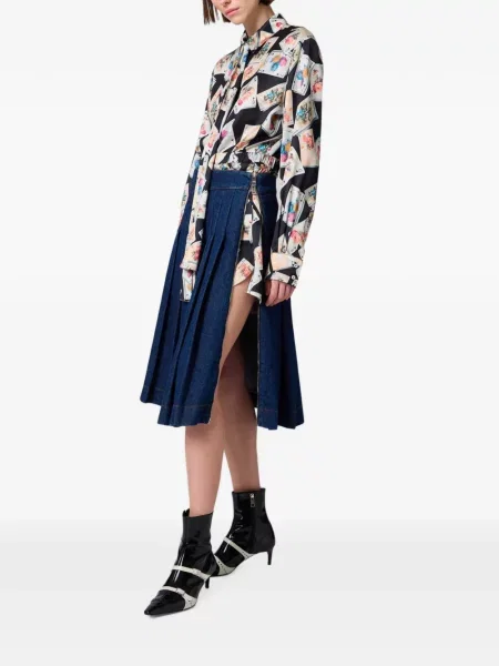 Fustă midi Msgm albastru