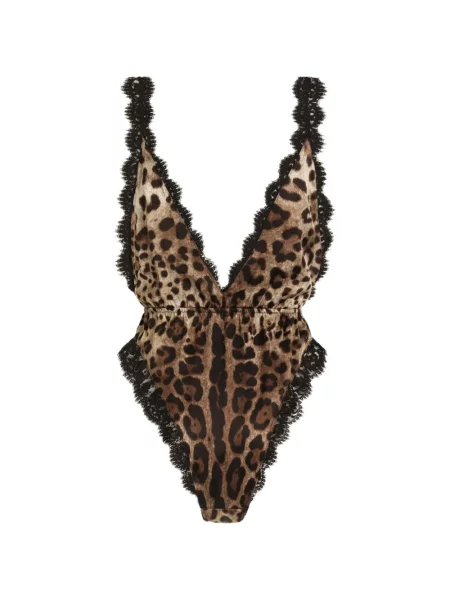 Body Dolce & Gabbana din satin cu imagine
