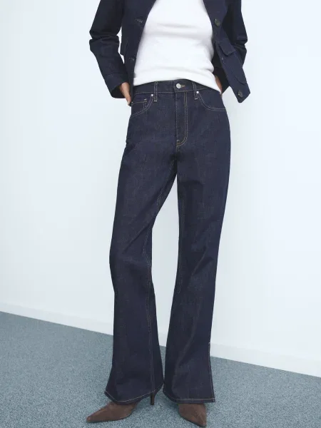 MANGO Džínsy ANAIS denim modrá
